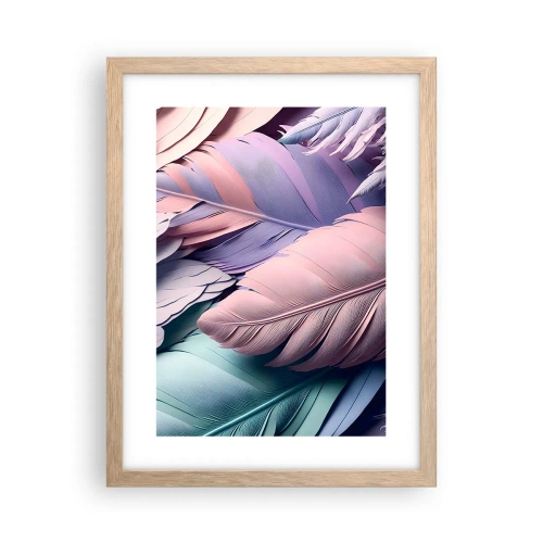 Pôster com moldura de carvalho claro - Pássaro chique - 30x40 cm