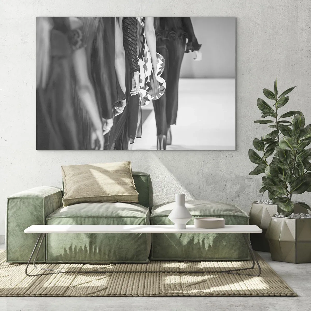 Quadro em vidro - Um desfile estiloso - 120x80 cm