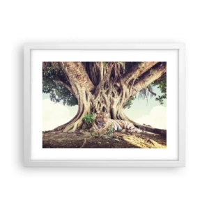 Pôster em moldura branca - Vista do livro de Gênesis - 40x30 cm