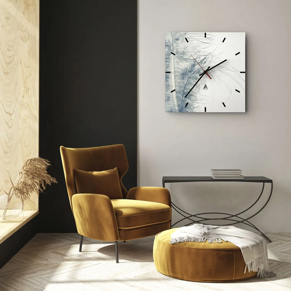 Relógio de parede - Relógio em vidro - O sussurro da natureza - 40x40 cm