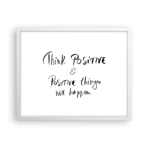 Pôster em moldura branca - Como viver? - 50x40 cm