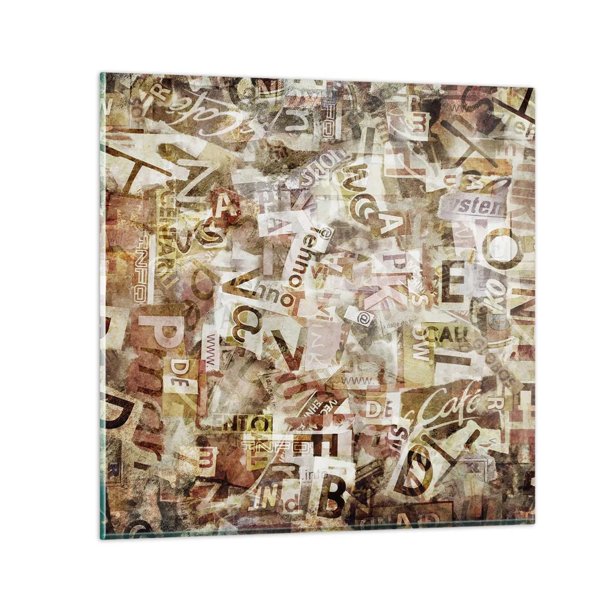 Quadro em vidro - Unificando a conversa fiada - 30x30 cm