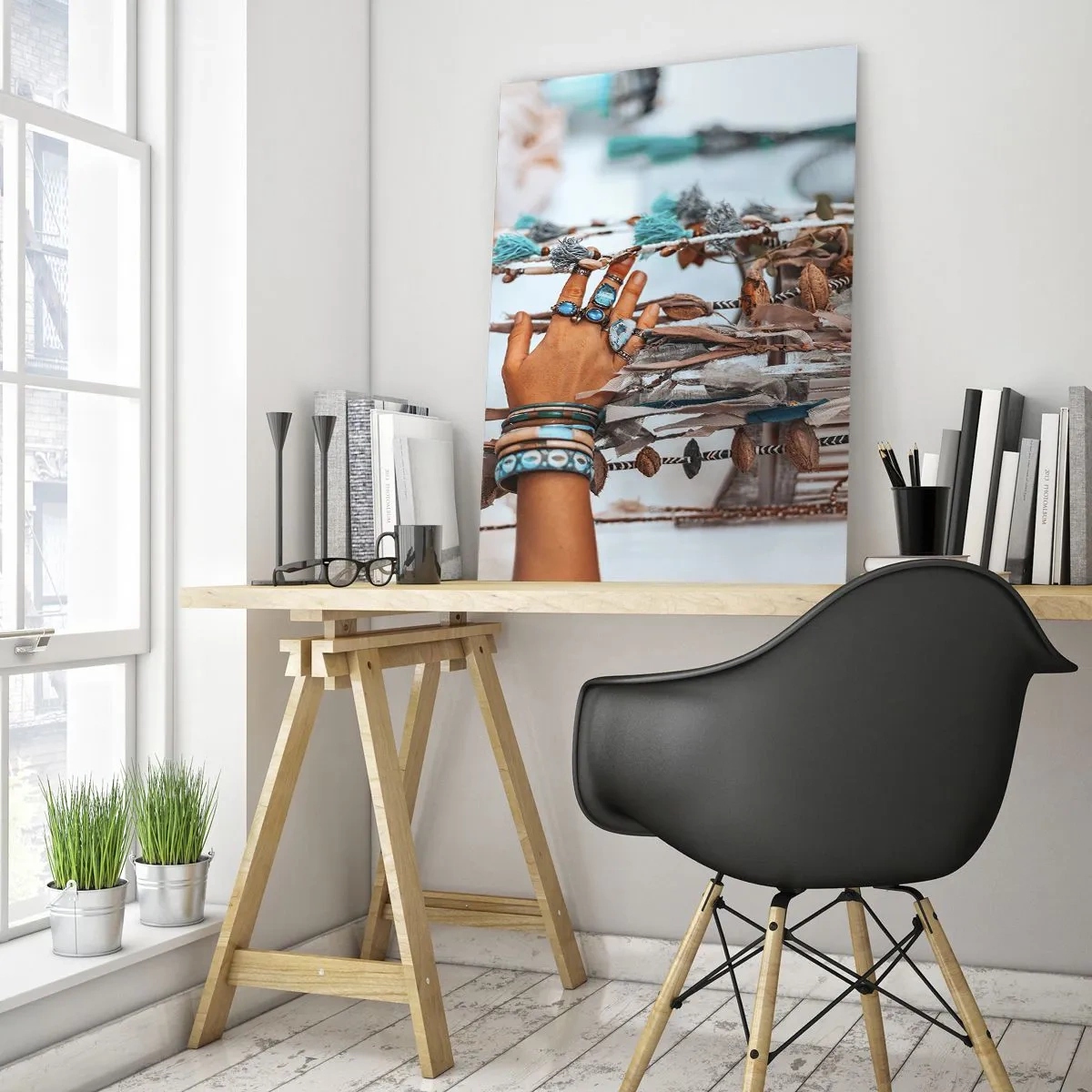 Quadro em vidro - Tesouros locais - 50x70 cm