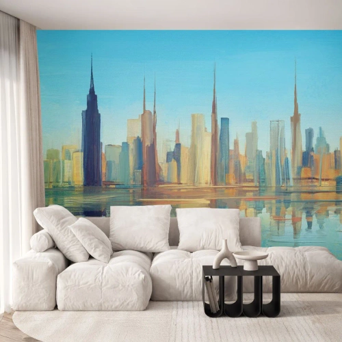 Papel de parede personalizado Premium Canvas - Uma metrópole ensolarada - Cidade, Arquitetura, Pedaço