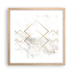 Pôster com moldura de carvalho claro - Vista ao infinito - 40x40 cm