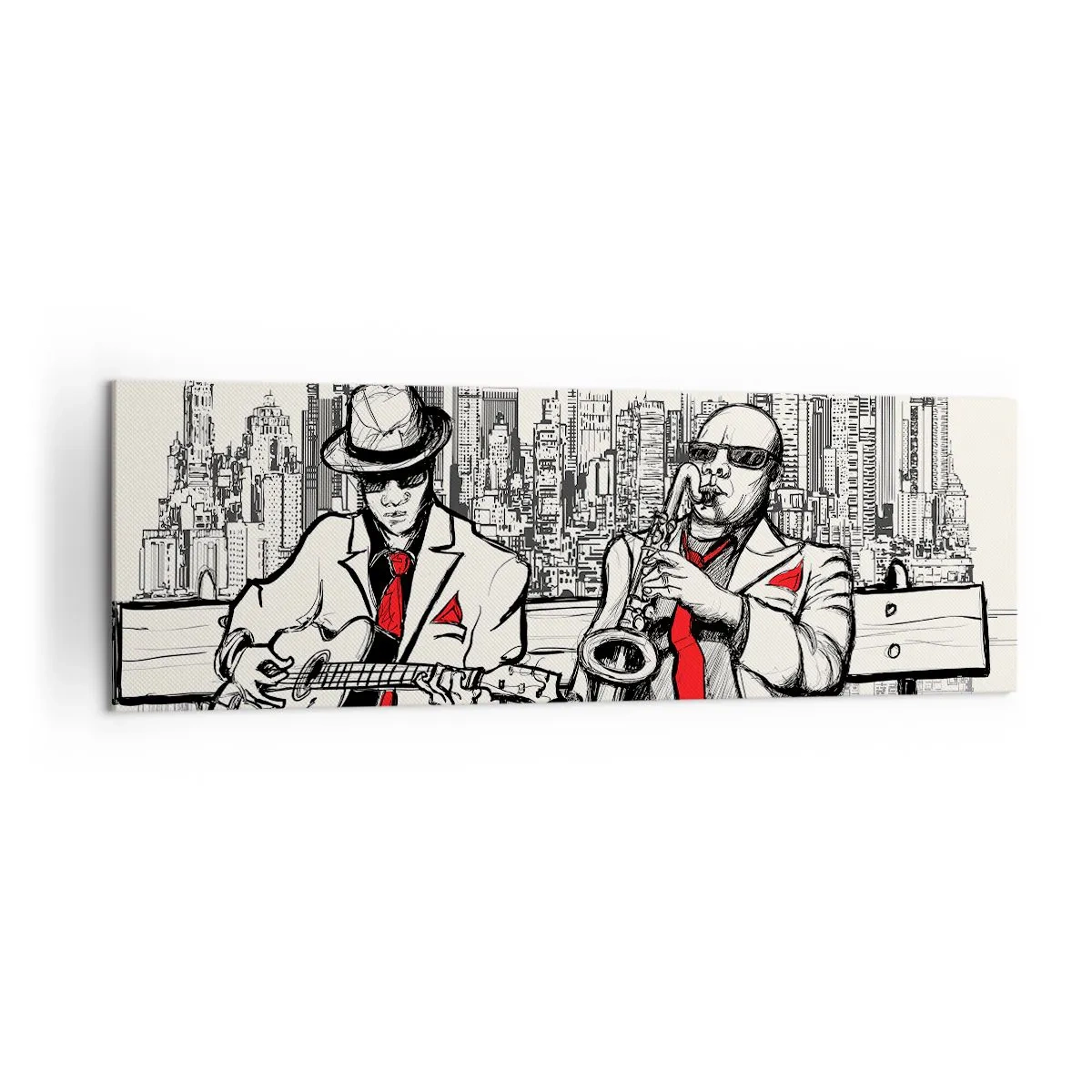 Quadro em tela - Improvisação nova-iorquina - 160x50 cm