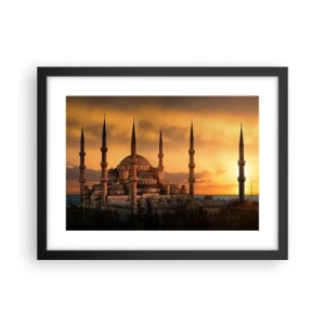 Pôster com moldura preta - Deus é grande - 40x30 cm