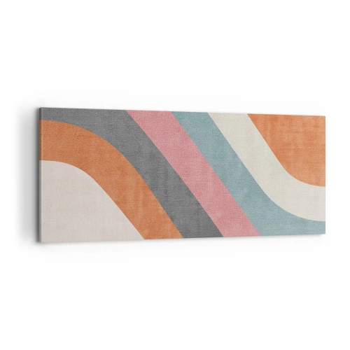 Quadro em tela - Composição diagonal – movimento - 100x40 cm