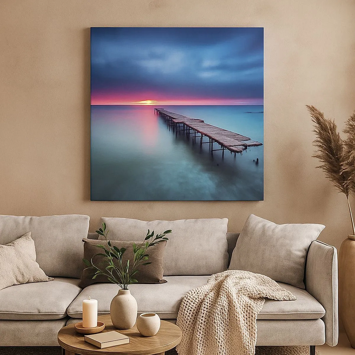 Quadro em tela - Entre o céu e a terra - 30x30 cm