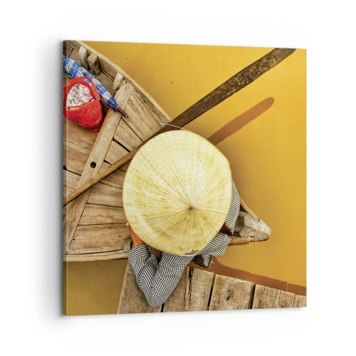 Quadro em tela - A vida no rio amarelo - 60x60 cm