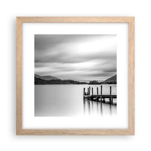 Pôster com moldura de carvalho claro - Gentileza e força - 30x30 cm