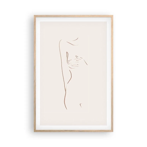 Pôster com moldura de carvalho claro - A forma do desejo - 61x91 cm