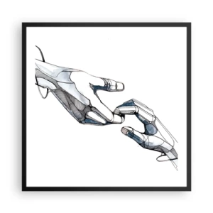 Pôster com moldura preta - Um bom gesto - 60x60 cm