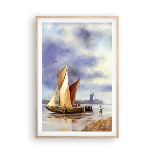 Pôster com moldura de carvalho claro - O regresso dos marinheiros - 61x91 cm