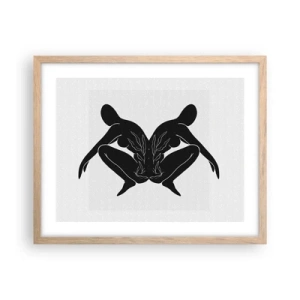 Pôster com moldura de carvalho claro - Uma alma comum - 50x40 cm