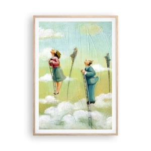 Pôster com moldura de carvalho claro - Por trás do seu sonho - 70x100 cm