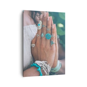 Quadro em tela - Bem-vindo ao centro do ser - 50x70 cm