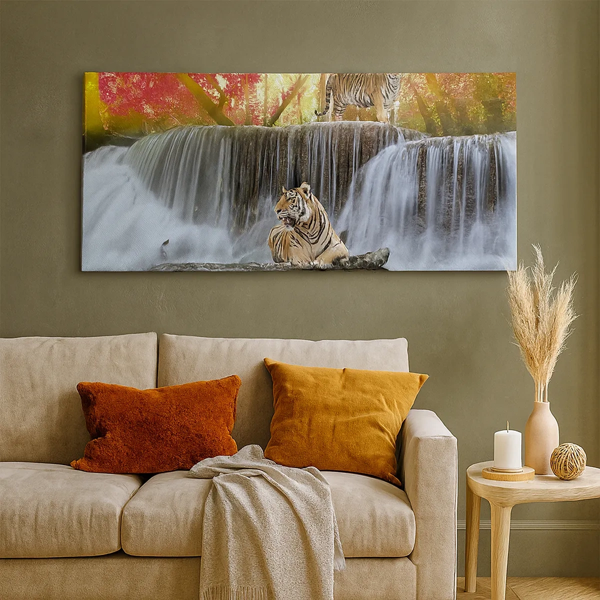 Quadro em tela - Paisagem surrealista    - 30x30 cm