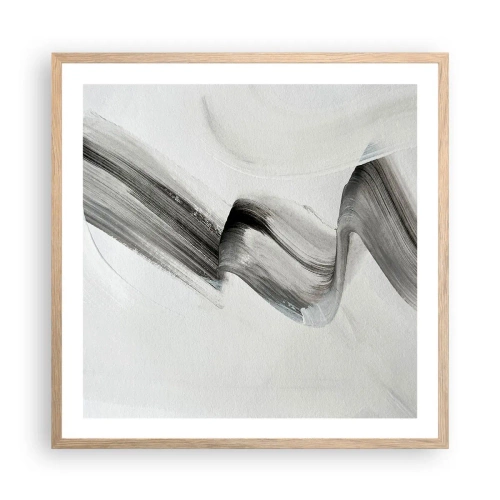 Pôster com moldura de carvalho claro - Casualmente para se divertir - 60x60 cm