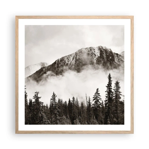 Pôster com moldura de carvalho claro - O soberano de granito - 60x60 cm