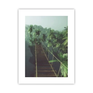 Pôster - Sobre o verde fervente - 30x40 cm