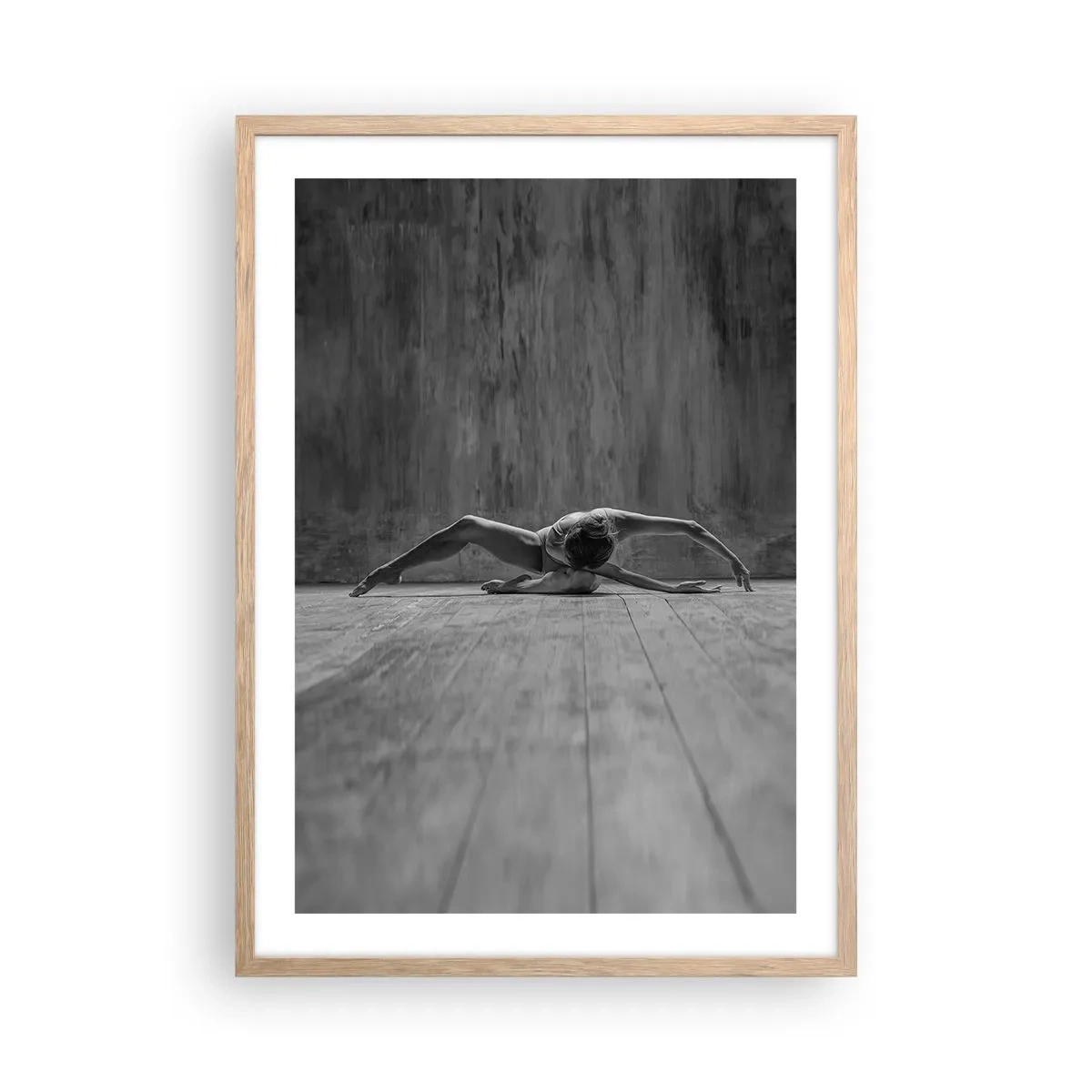 Pôster com moldura de carvalho claro - Simetria encontrada - 50x70 cm