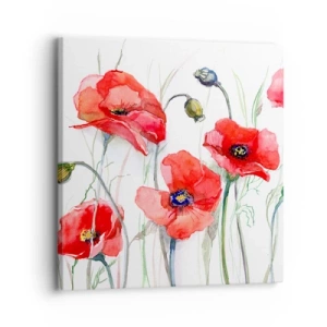 Quadro em tela - Flores polacas - 30x30 cm