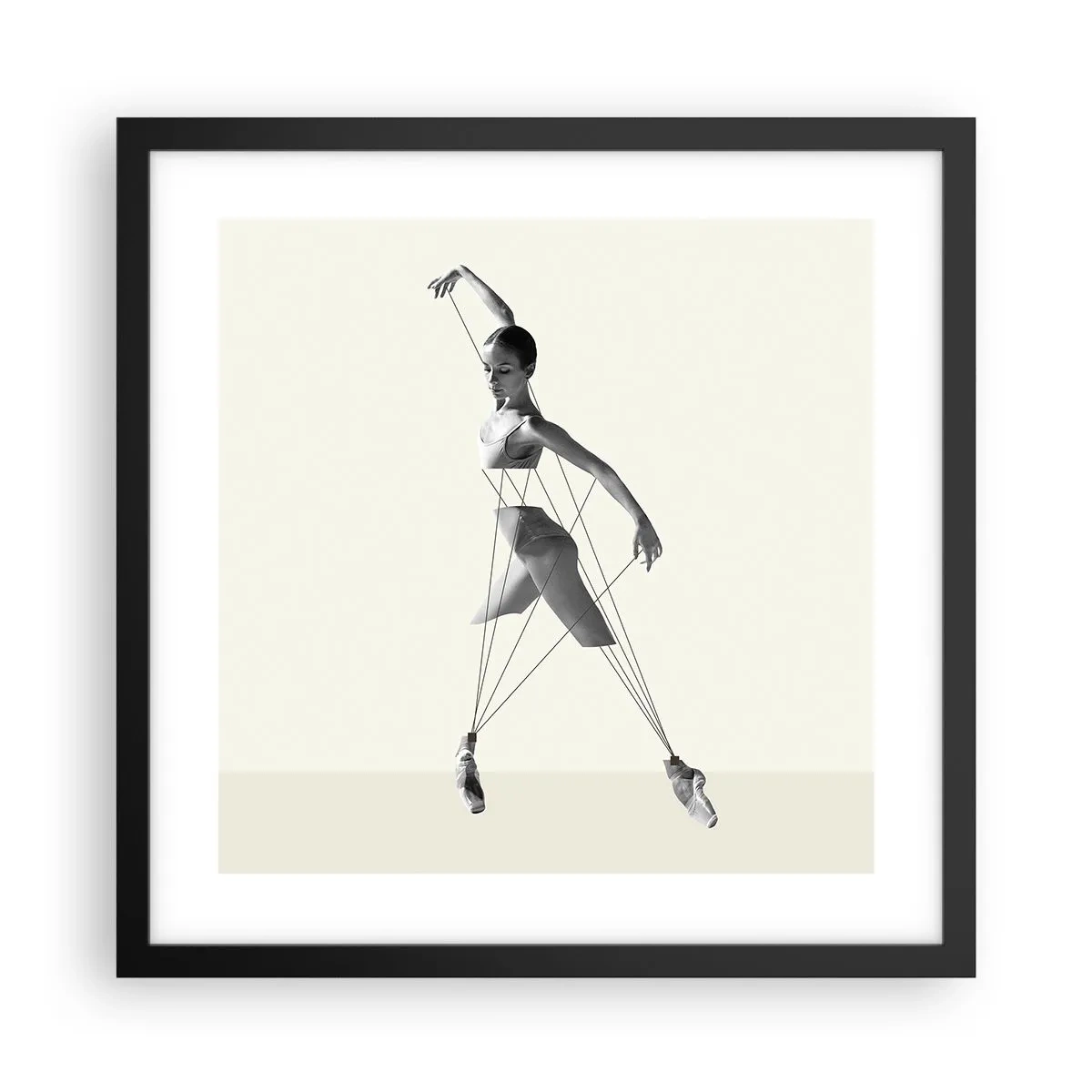 Pôster com moldura preta - No teatro do mundo - 40x40 cm