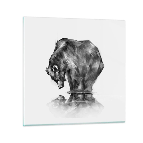 Quadro em vidro - É bom ver alguém próximo - 60x60 cm