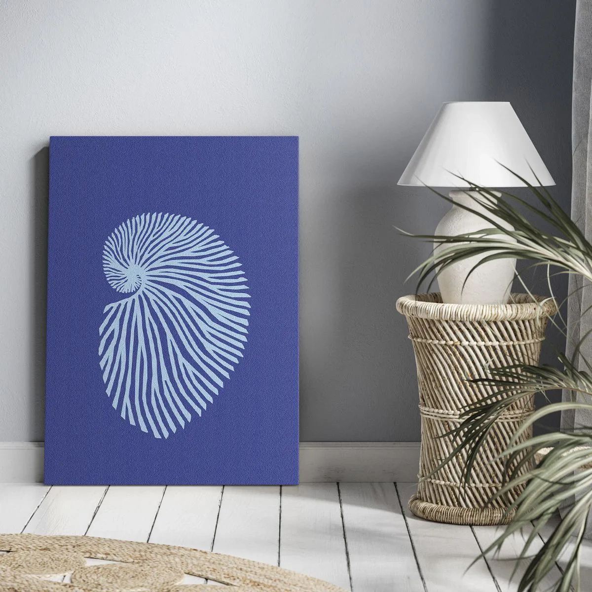 Quadro em tela - O nascimento da concha - 55x100 cm