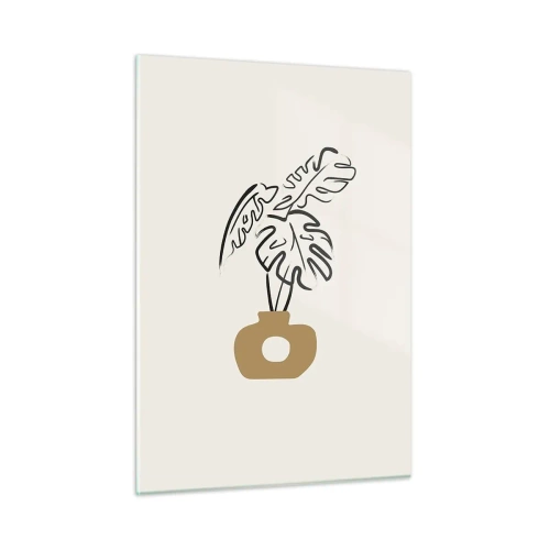 Quadro em vidro - Monstera – decoração do lar - 50x70 cm