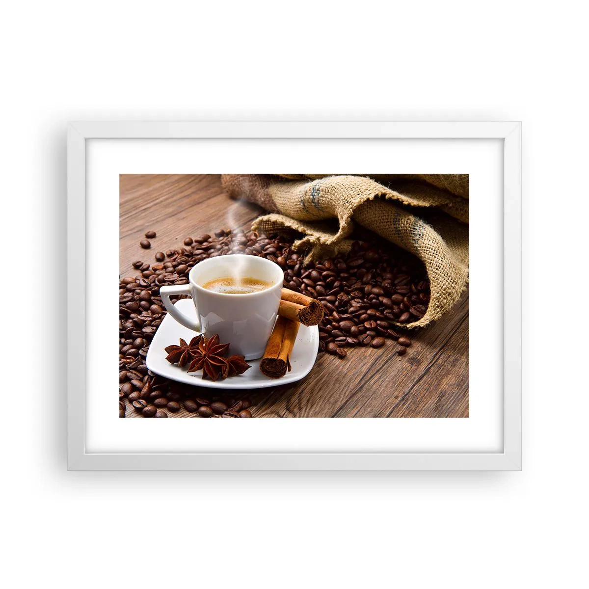 Pôster em moldura branca - Sabor e aroma picantes - 40x30 cm