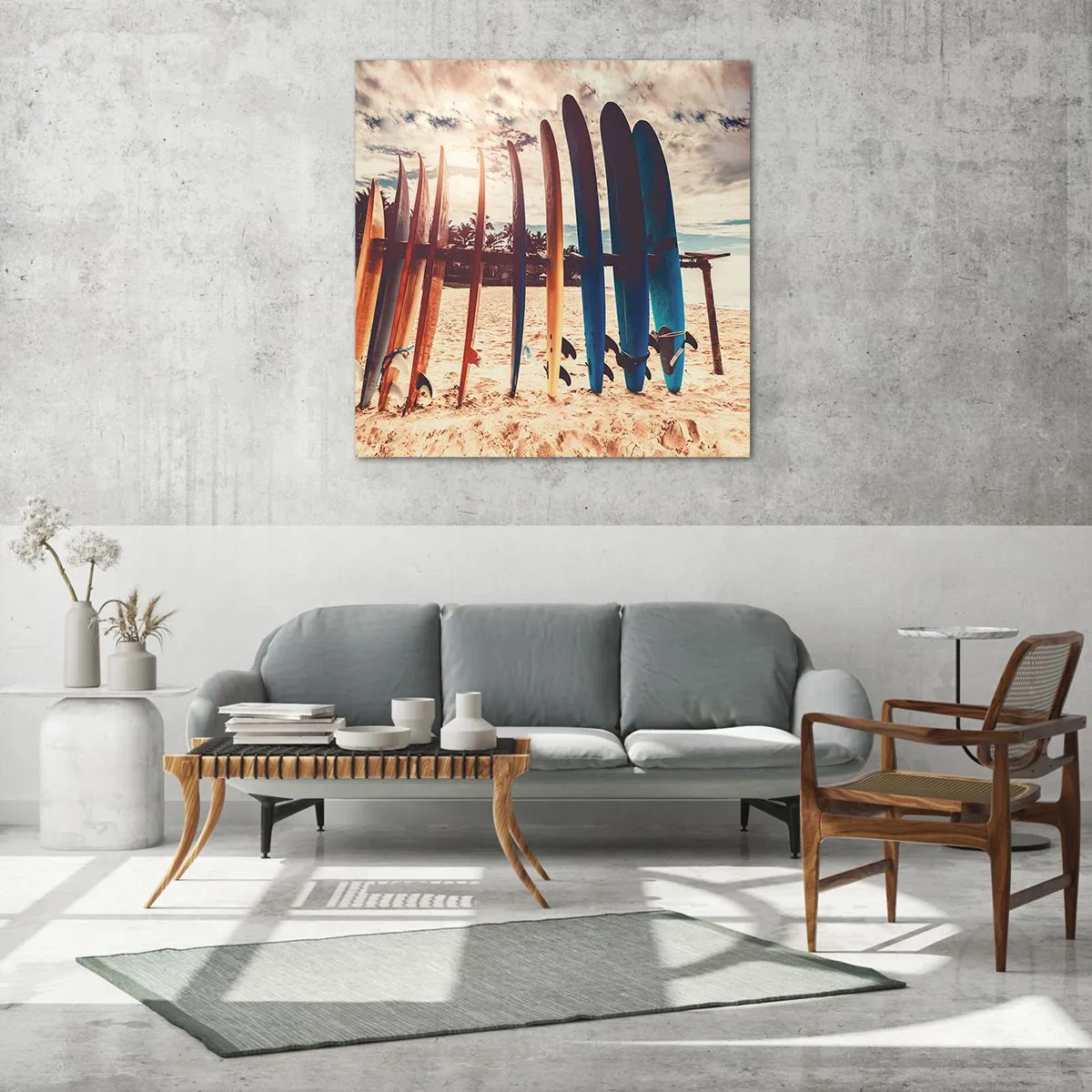 Quadro em vidro - Boa noite, até amanhã - 40x40 cm