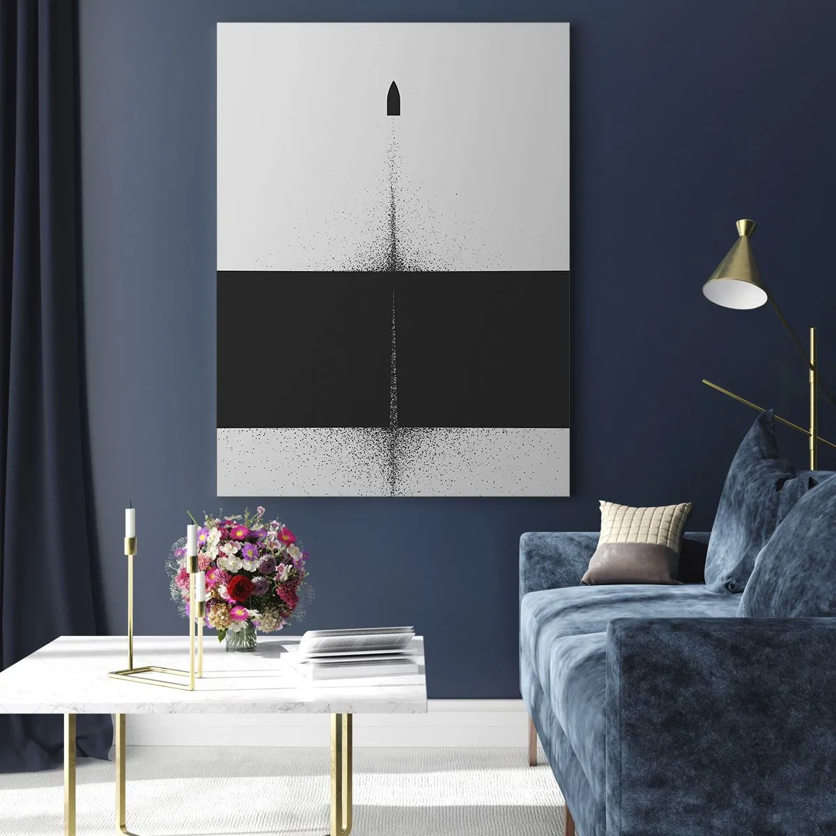 Quadro em vidro - Direto para o destino - 50x70 cm