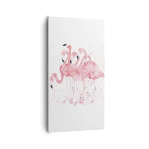 Quadro em tela - Conjunto cor-de-rosa - 55x100 cm
