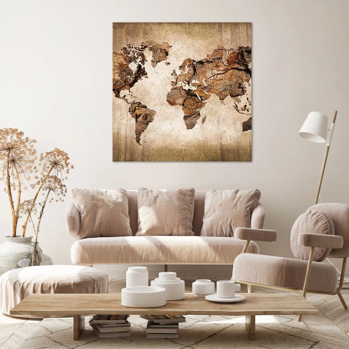 Quadro em tela - Descobrindo o o mundo - 60x60 cm