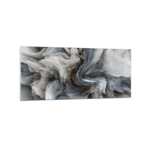 Quadro em vidro - Pedra e flor - 120x50 cm