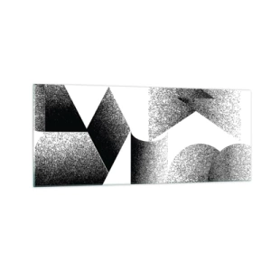 Quadro em vidro - Ângulos e ovais - 100x40 cm
