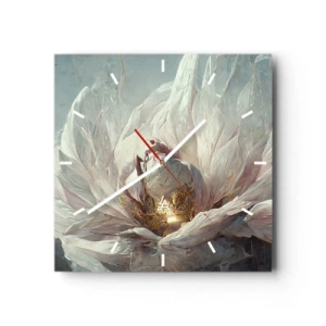 Relógio de parede - Relógio em vidro - Floresce uma vez a cada cem anos - 30x30 cm