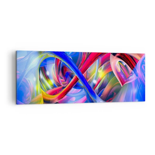 Quadro em tela - Dança das cores - 140x50 cm