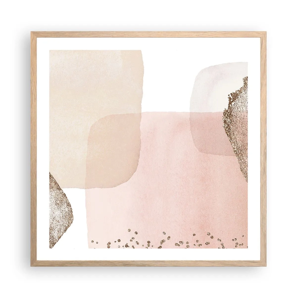 Pôster com moldura de carvalho claro - Olhar através da cor - 60x60 cm