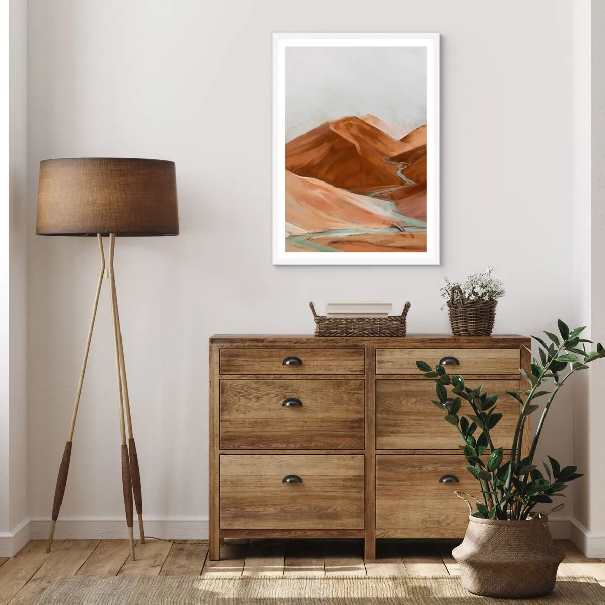 Pôster em moldura branca - Para a fonte - 61x91 cm