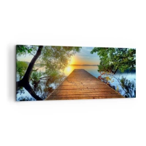 Quadro em tela - Tome o seu tempo, sente-se - 100x40 cm