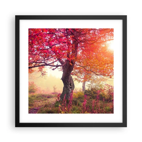 Pôster com moldura preta - Um frenesi de florescimento - 40x40 cm