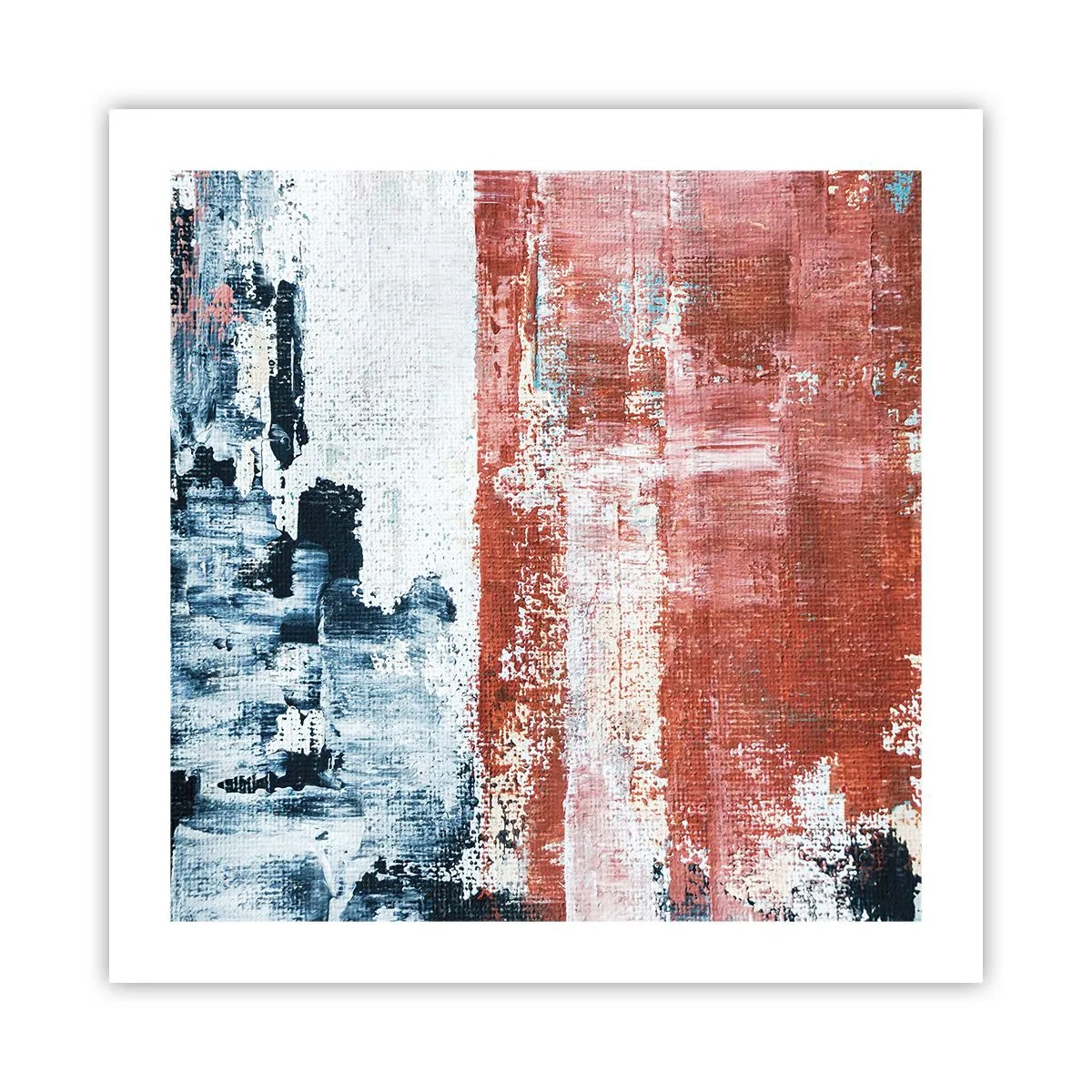 Pôster - Meio a meio abstrato - 50x50 cm