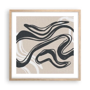 Pôster com moldura de carvalho claro - Expressão multiplicada - 50x50 cm