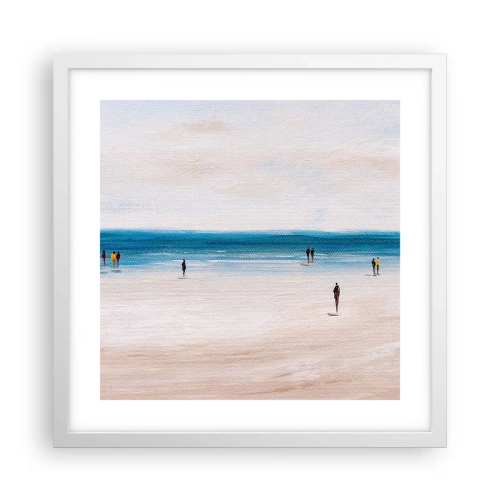 Pôster em moldura branca - Uma necessidade natural - 40x40 cm