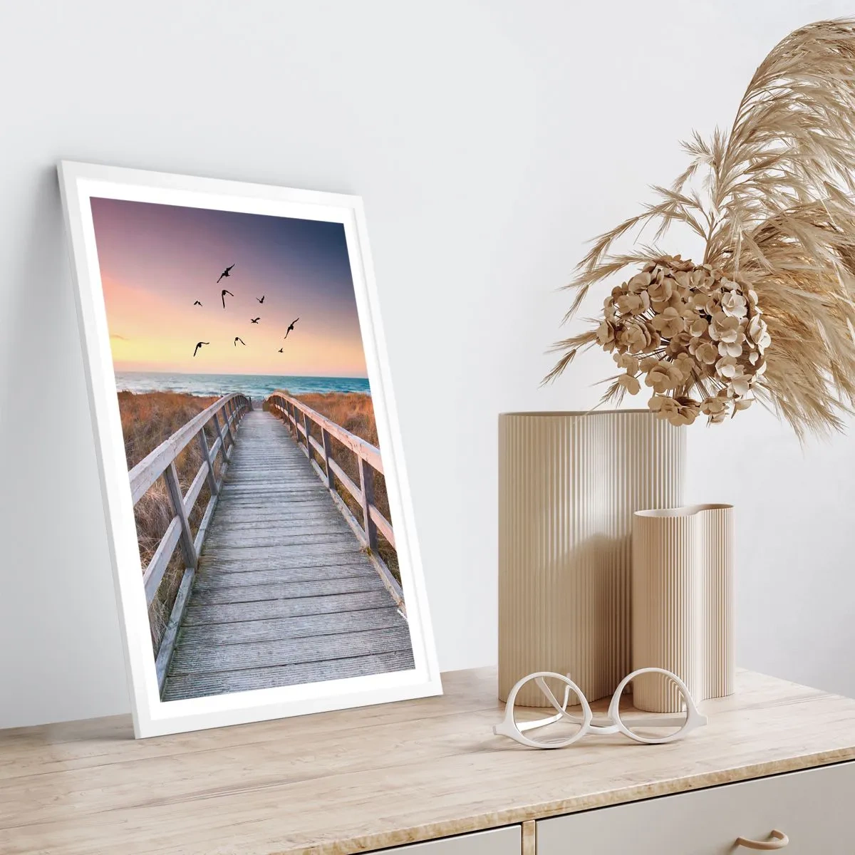 Pôster em moldura branca - O espaço das alturas - 30x40 cm