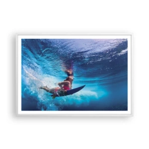 Pôster em moldura branca - Profundidade da alegria - 100x70 cm