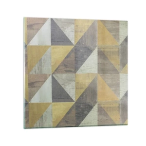 Quadro em vidro - Em ângulo com um triângulo - 30x30 cm